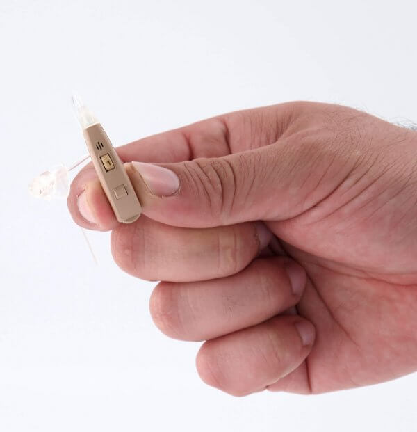 Melody Fits like traditional BTE Hearing Aid